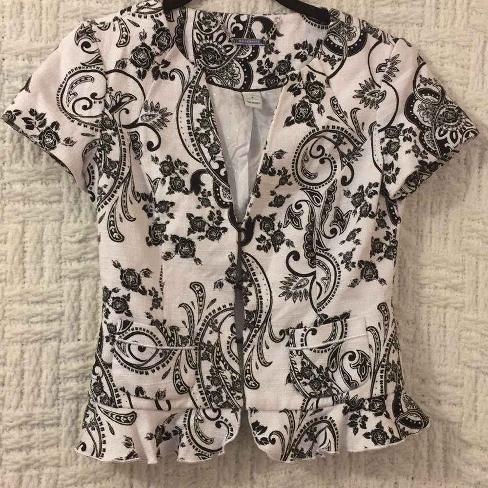 WHBM Black White Cardigan Size 0